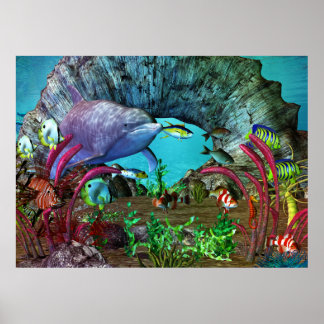 Dolphin Discovery 2 3D Aquarium Poster