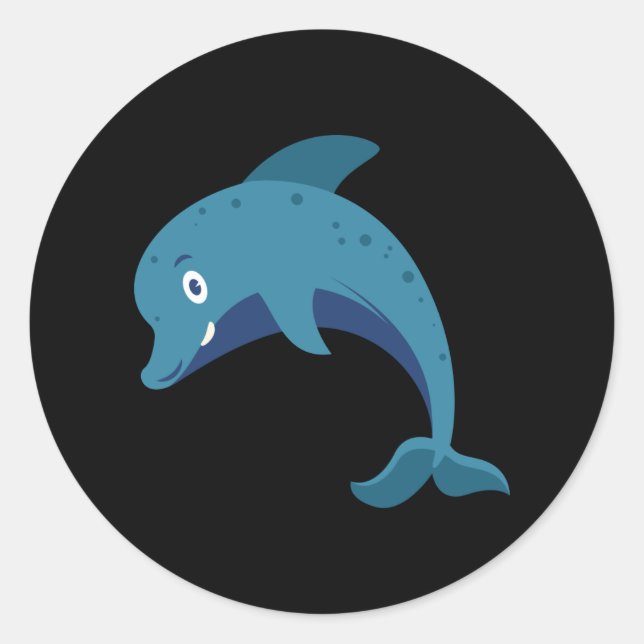 Dolphin Dolphins Sea Animals Design Gift Ideas Classic Round Sticker (Front)