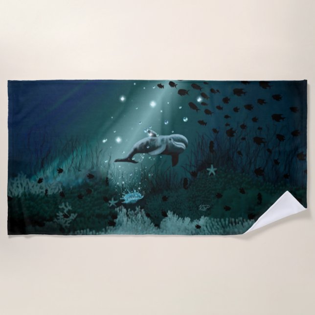 Dolphin Dream Beach Towel (Front)