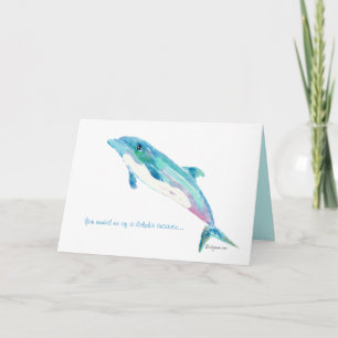 Dolphin Dreaming Playful Note Card