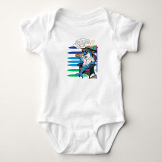 Dolphin eats pizza in summer T-Shirt Baby Bodysuit