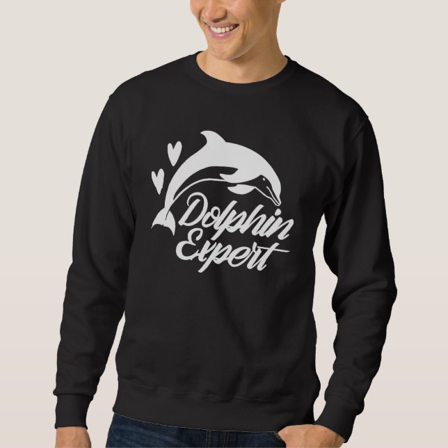 Dolphin Expert Girls Cute Dolphins Sweatshirt (Front)