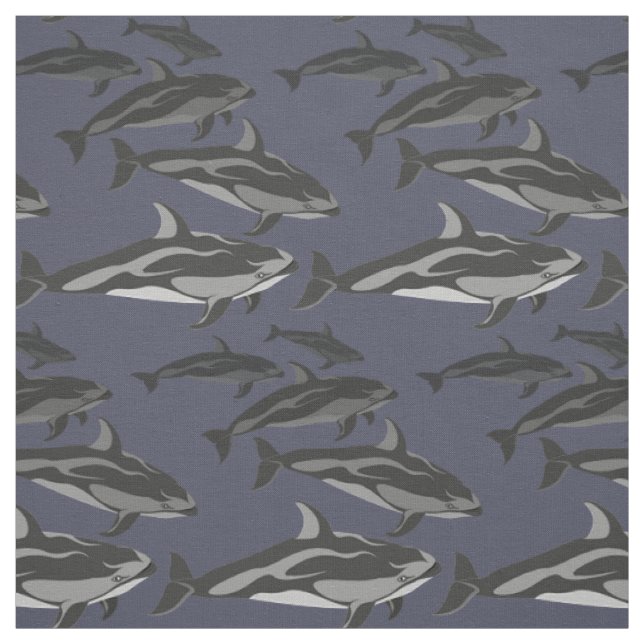 Dolphin Fabric Dolphin Art Natural Linen Fabric (Swatch)