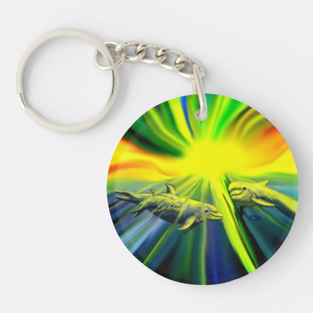 Dolphin Family in the Sunshine Key Ring (Front)