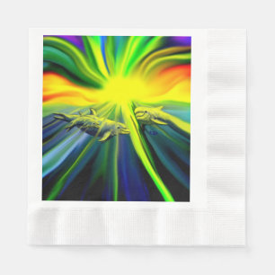 Dolphin Family in the Sunshine Napkin