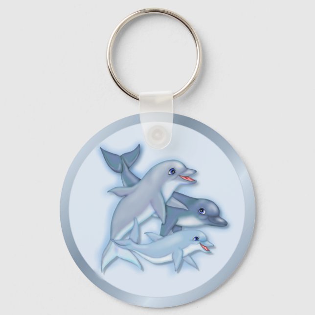 Dolphin Family Key Ring (Front)