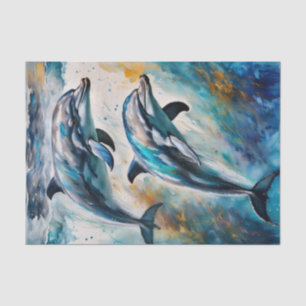 Dolphin Family Nautical Decoupage Paper