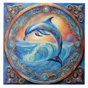 Dolphin fantasy tile