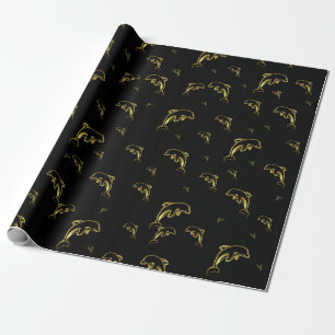 dolphin, fish, nature,  aquatic, design, beautiful wrapping paper