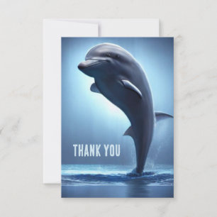 dolphin Flat Thank You Card