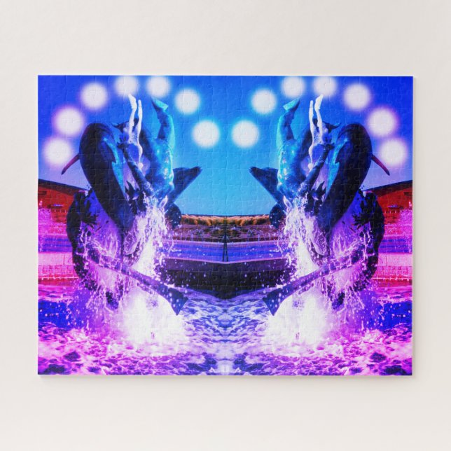 Dolphin fountains jigsaw puzzle (Horizontal)