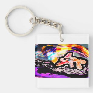 Dolphin gem key ring