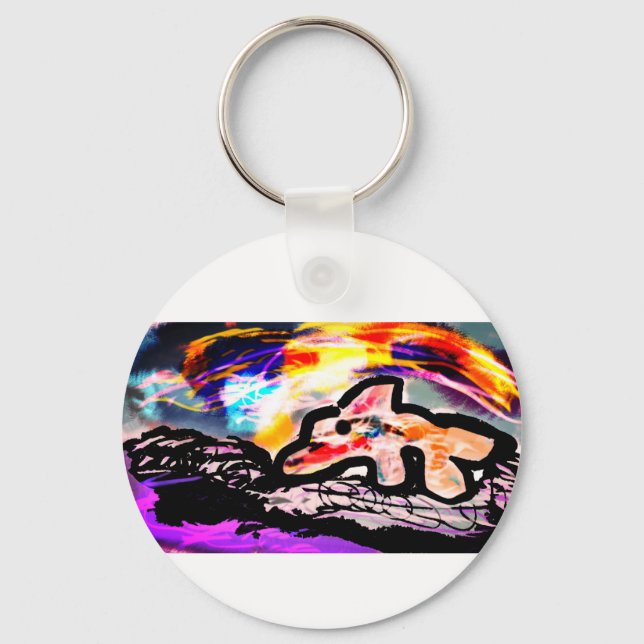 Dolphin  gem key ring (Front)