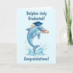 Dolphin Graduation Card