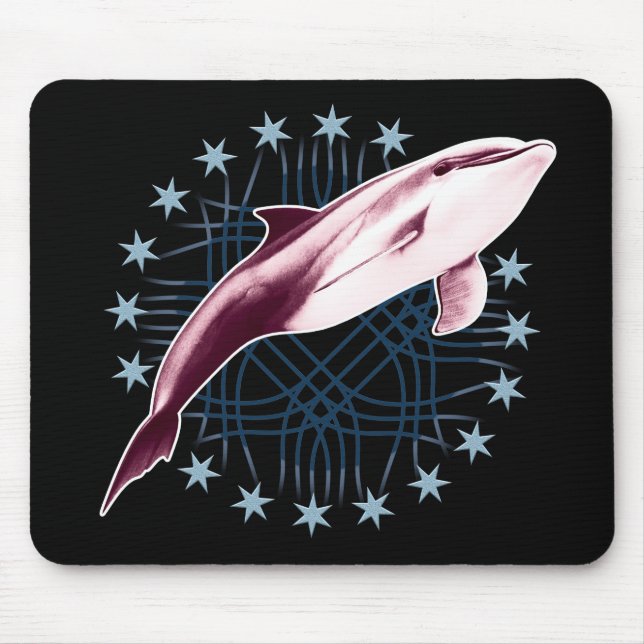 Dolphin Graphic Design Mouse Pad (Front)