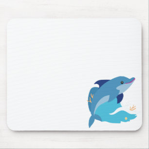 dolphin graphic mouse pad