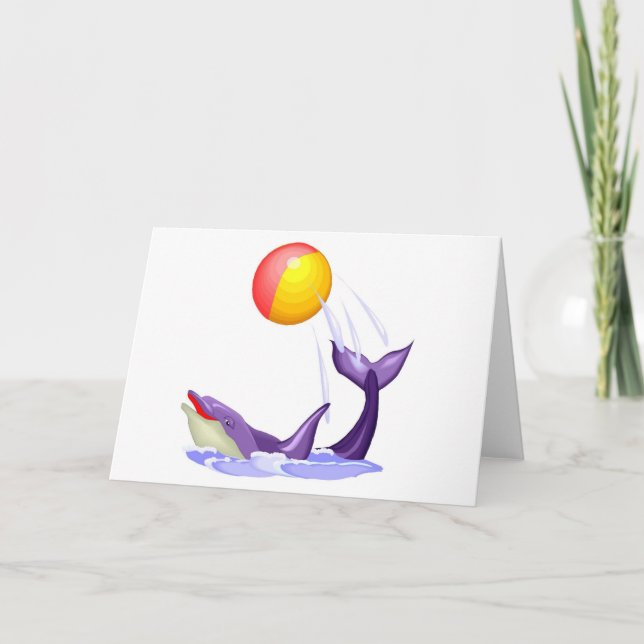 Dolphin Greetings Card (Front)