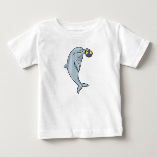 Dolphin Handball player Handball Baby T-Shirt (Front)