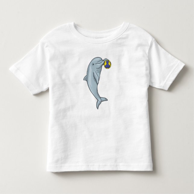 Dolphin Handball player Handball Toddler T-Shirt (Front)