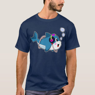 Dolphin Headphone Music T-Shirt
