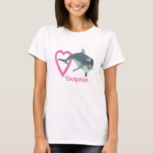 Dolphin Heart and Love T-Shirt