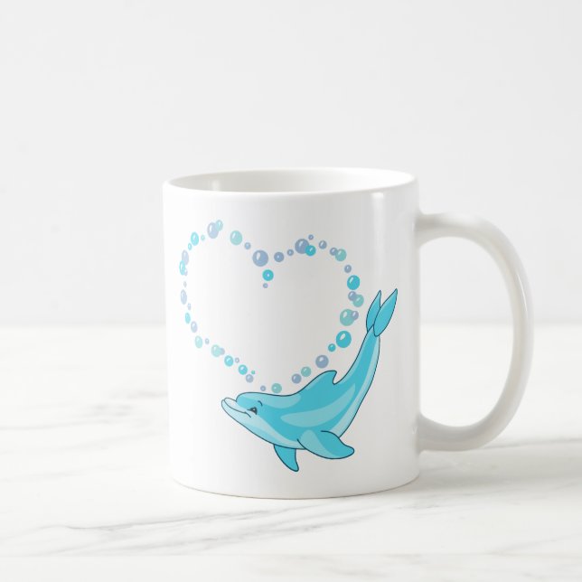 Dolphin Heart Coffee Mug (Right)