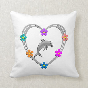 Dolphin Heart Cushion