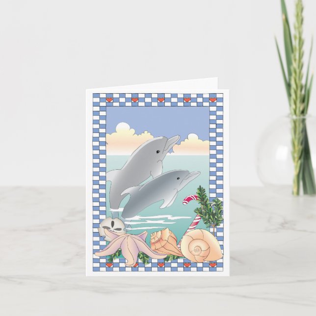 Dolphin Holiday Card (Front)