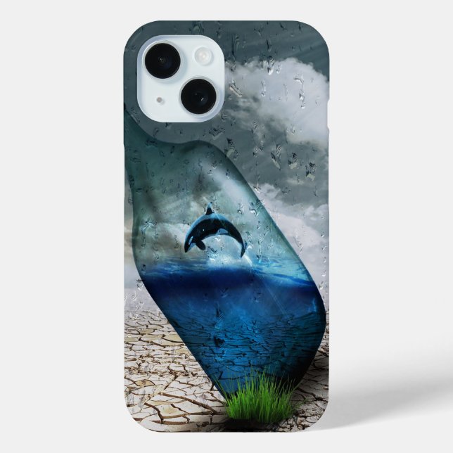 Dolphin In A Bottle Case-Mate iPhone Case (Back)