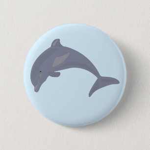 Dolphin in the Sea 6 Cm Round Badge
