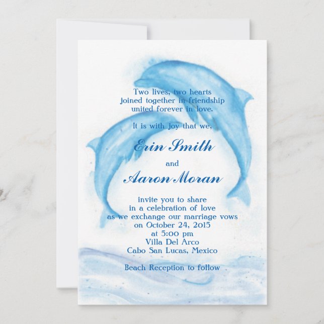 Dolphin Invitations (Front)