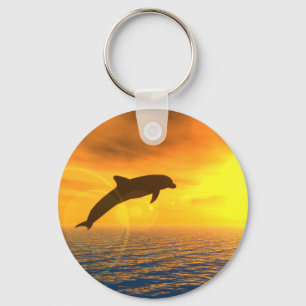 Dolphin Jump Keychain