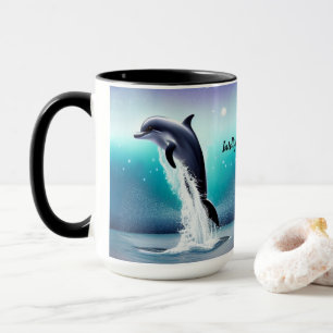 Dolphin Jumping In The Ocean Mug