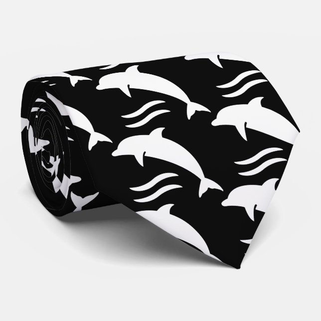 Dolphin Jumps Minimal Tie (Rolled)