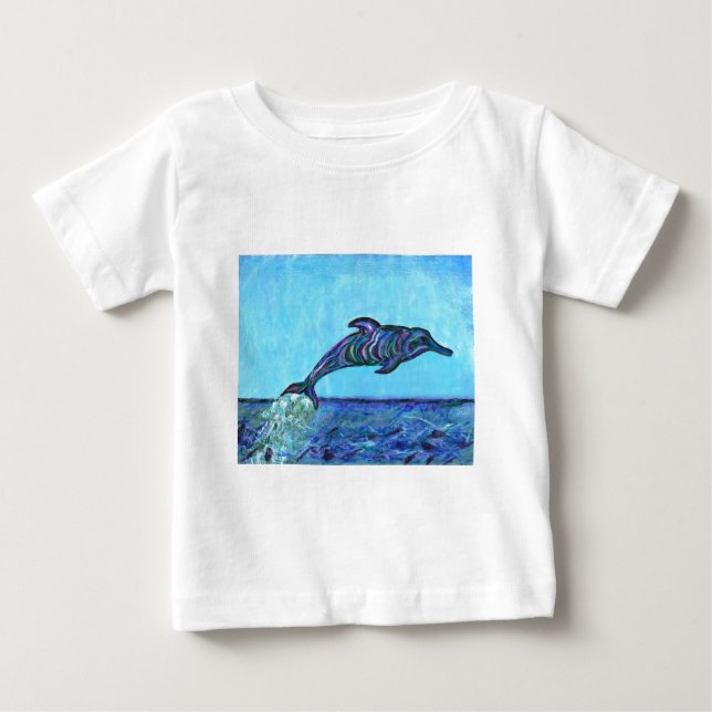 Dolphin leap baby T-Shirt (Front)
