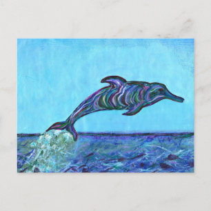 Dolphin leap postcard