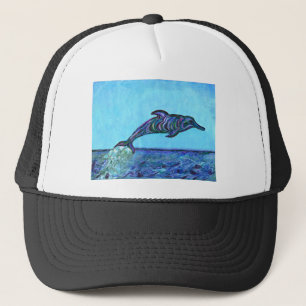 Dolphin leap trucker hat