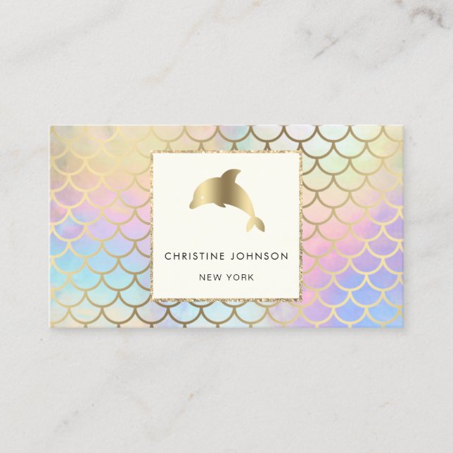 dolphin logo business card (Front)