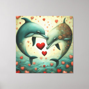 Dolphin Love 2 Canvas Print