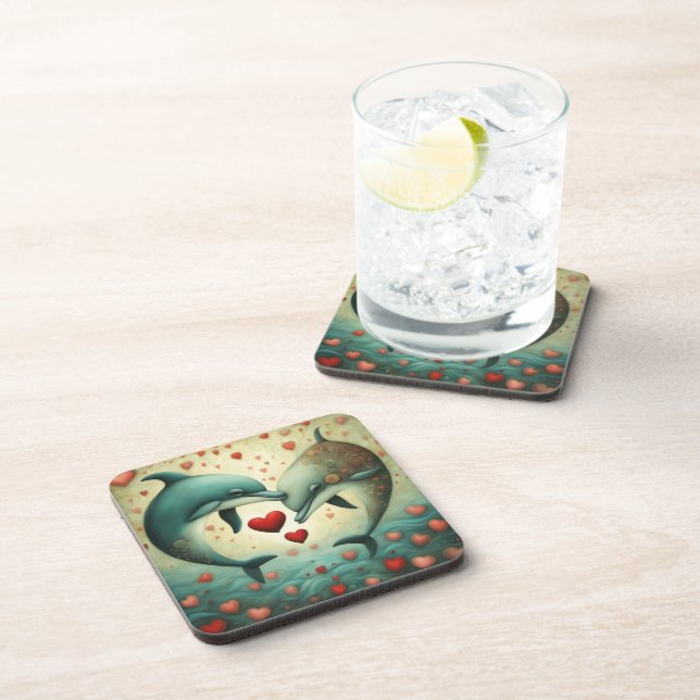 Dolphin Love 2 Coaster (Right Side)