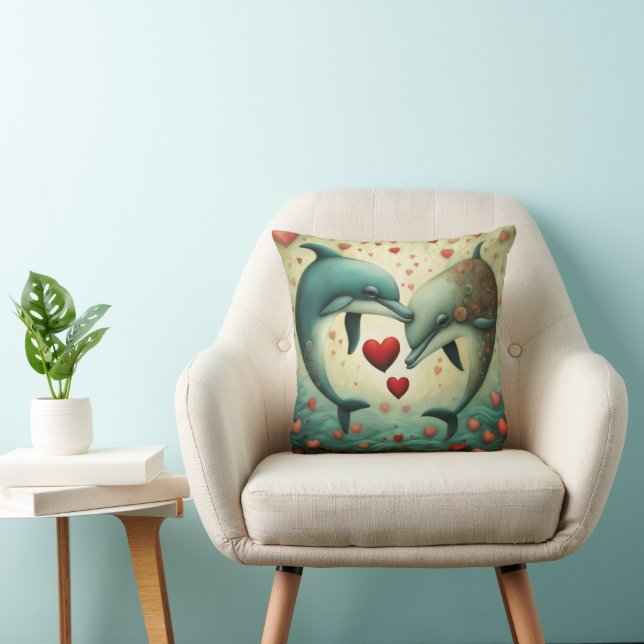 Dolphin Love 2 Cushion (Chair)