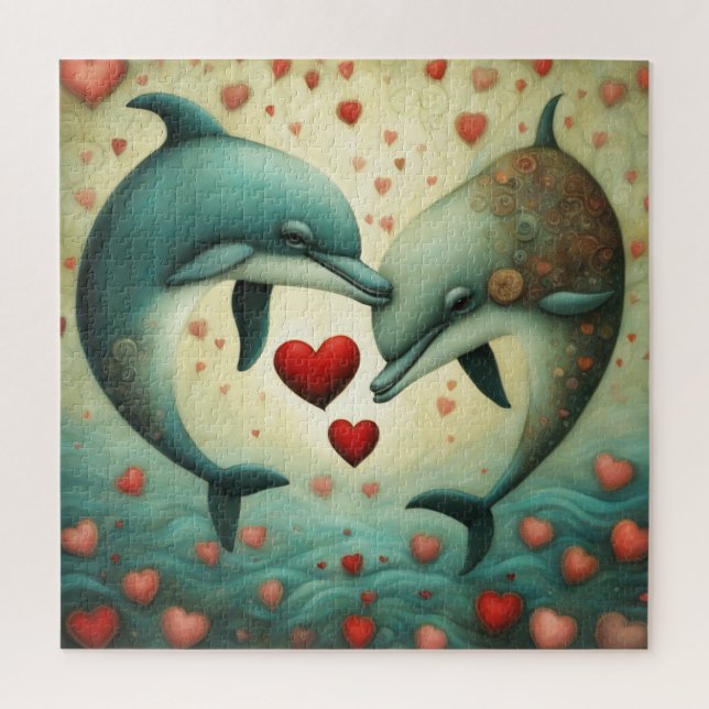 Dolphin Love 2 Jigsaw Puzzle (Vertical)