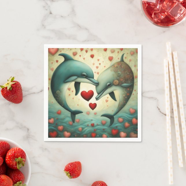 Dolphin Love 2 Napkin (Insitu)