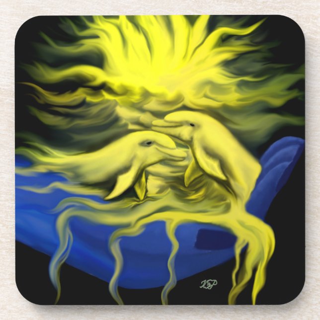 Dolphin Love Coaster (Front)