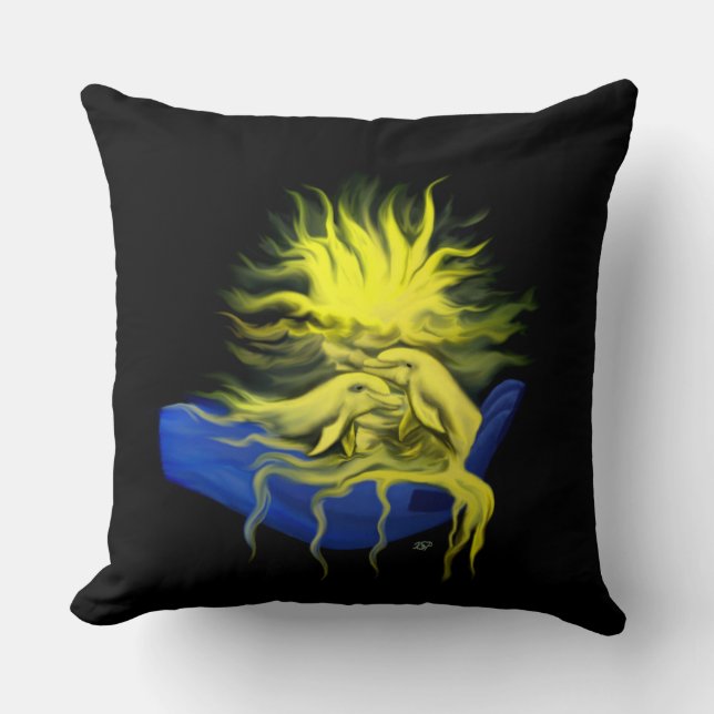 Dolphin Love Cushion (Front)