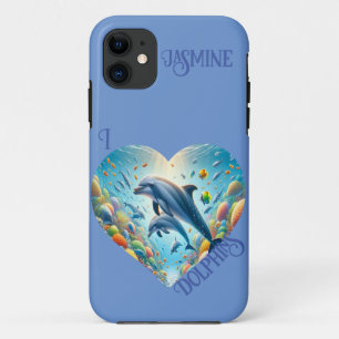 Dolphin Love Customisable Case-Mate iPhone Case