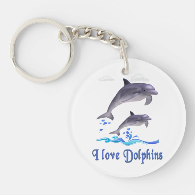 Dolphin Love Key Ring (Front)