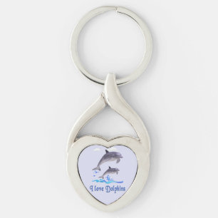 Dolphin Love Key Ring
