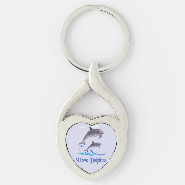 Dolphin Love Key Ring (Front)