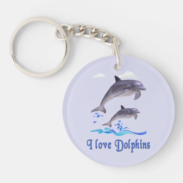 Dolphin Love Key Ring (Front)